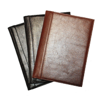 black, Burgundy and cognac glazed Italian-style leather journal covers