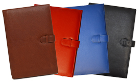 British tan, red, blue, black forever journal covers
